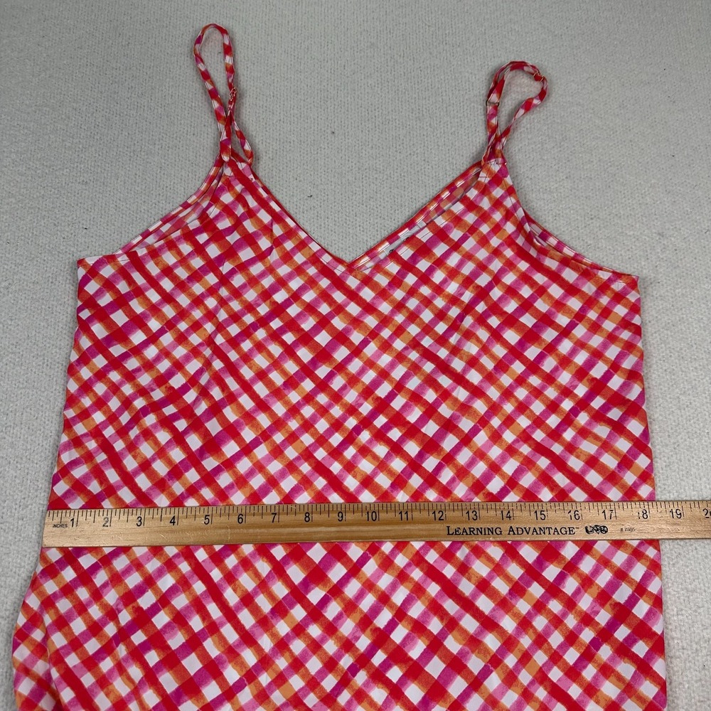 NWT Tommy Bahama Harbour Island Ruffle Dress Medium Gingham Pink Cruise Vacation - Picture 8 of 11